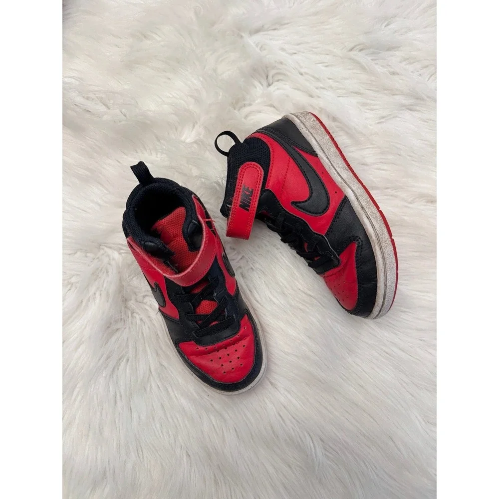 Nike mid rise red and black sneakers size 11.5